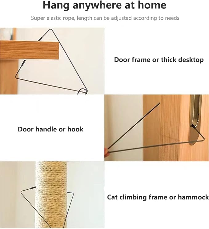 Kalimdor Interactive Cat Feather Toys, Retractable Teaser Toy ,Hanging - Image 7