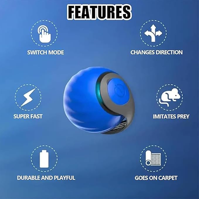 Interactive Cat Toy Ball, Speedy Tail2.0 Cat Toy, Automatic Interactive Cat Toys - Image 5