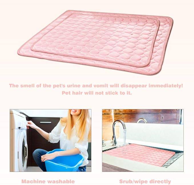 Washable Dog Cooling Mat Ice Silk Cooling Mat - Image 7