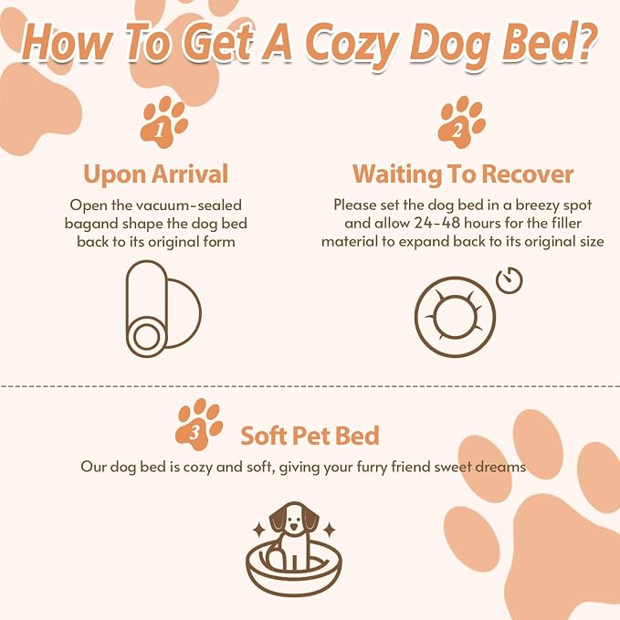JOLLYVOGUE Calming Dog Bed Large Size Dog, Anti-Anxiety Donut Large Pet Bed - Image 9