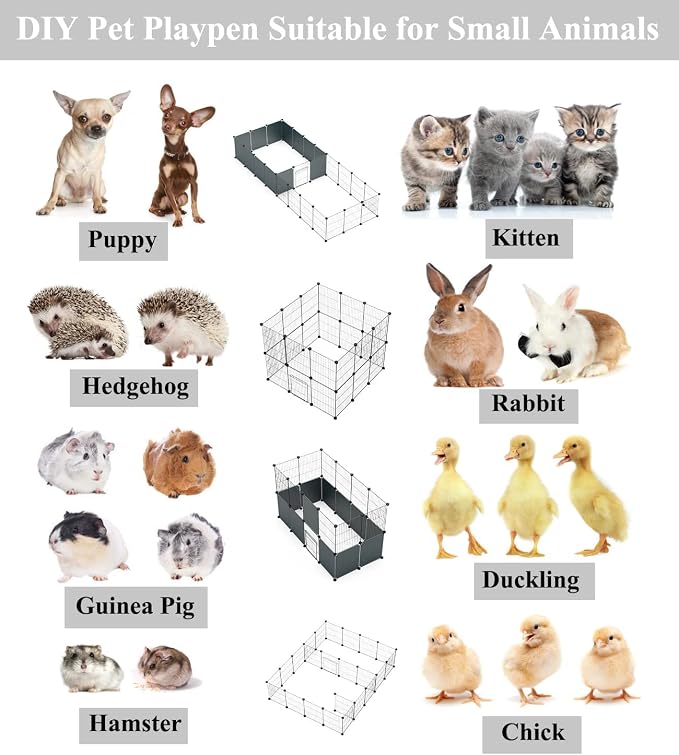 LANGXUN 24pcs DIY Small Animal Pet Playpen - Image 7