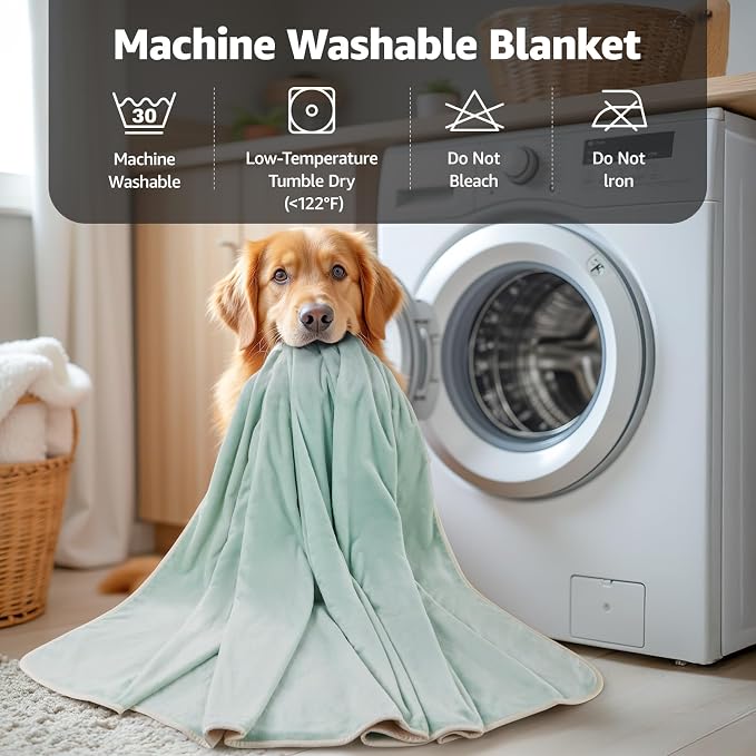 LOOBANI Waterproof Blanket for Bed: Reversible Soft Flannel King Size Bed - Image 9