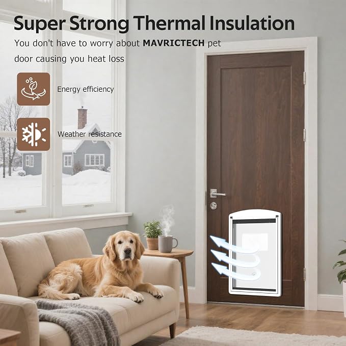 Large Dog Door for Door,Dog Door for Exterior Door Stainless Steel Frame - Image 6