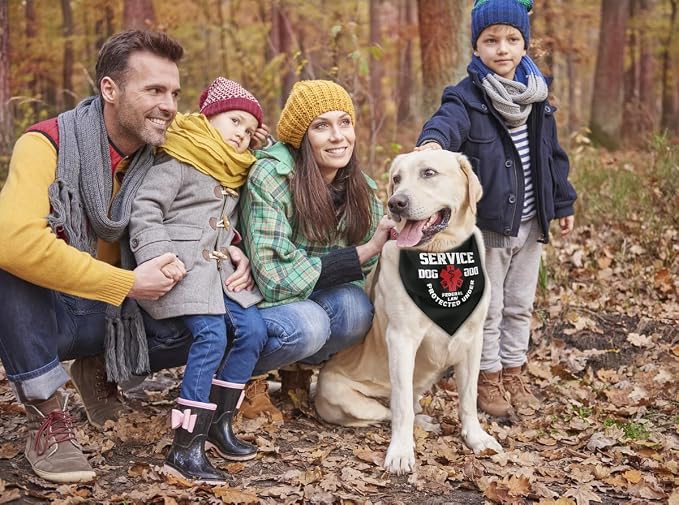 Dog Bandana, Service Dog Bandana, Dogs Scarf Classical Printing, Dogs Scarf - Image 5