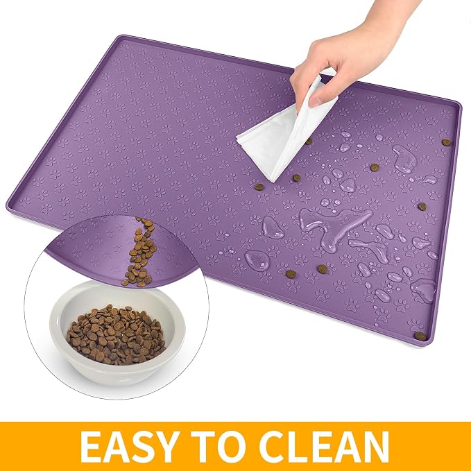 Ptlom Dog Food Mat Anti-Slip Pet Bowl Mats - Image 9