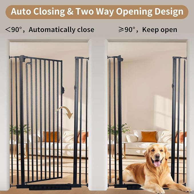 59“ Extra Tall Cat Gate for Doorway:29.4-33.4” Wide Pet Gate, Auto Close/One - Image 7