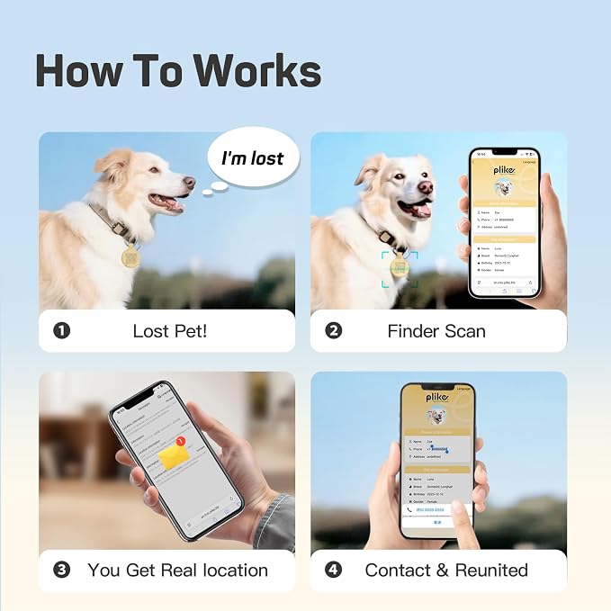 Plike Smart Pet Tracker for Apple Find My, Dog Tracker Tag - Image 9