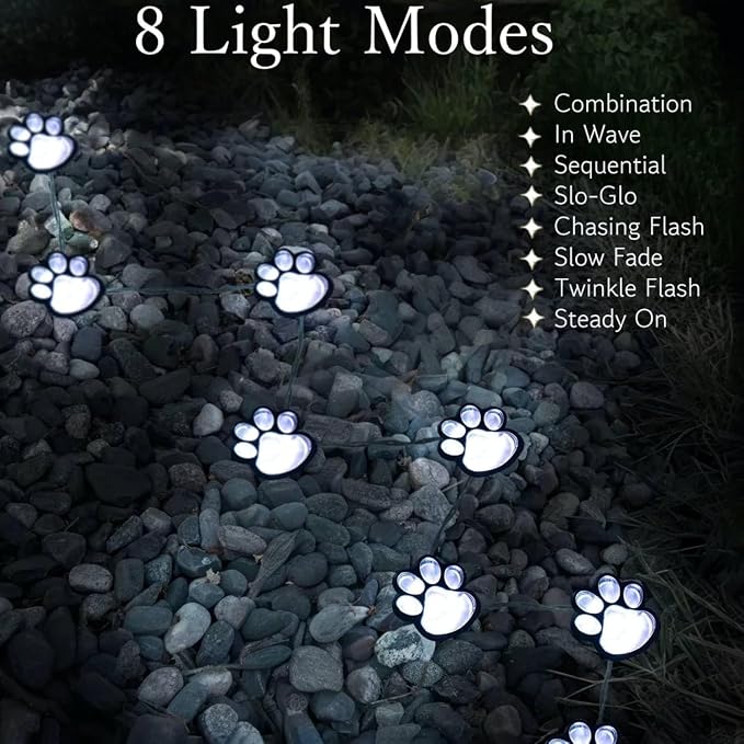 Paw Print Solar Lights - Image 7