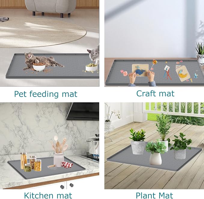 Cat Litter Mat for Litter Box, Silicone Large Cat Litter Trapping Mat - Image 7