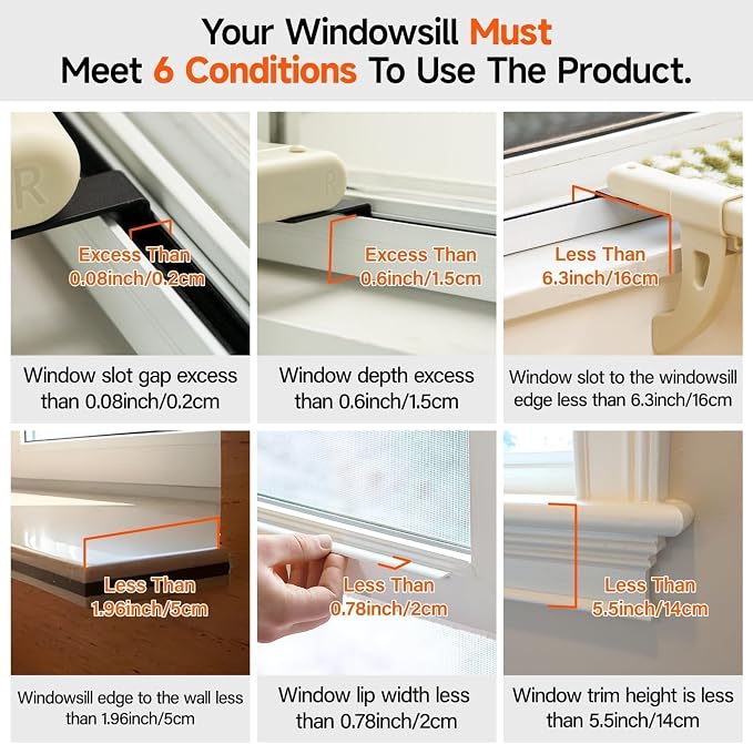 MEWOOFUN Cat Window Sill Perch for Indoor Cats, One-Step Sliding Clamping Slot - Image 7