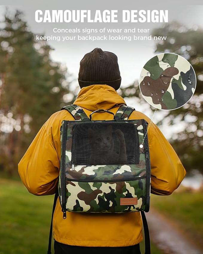 PETUX Cat Backpack Carrier for Small Cat & Dog up to 12 lb - Image 8