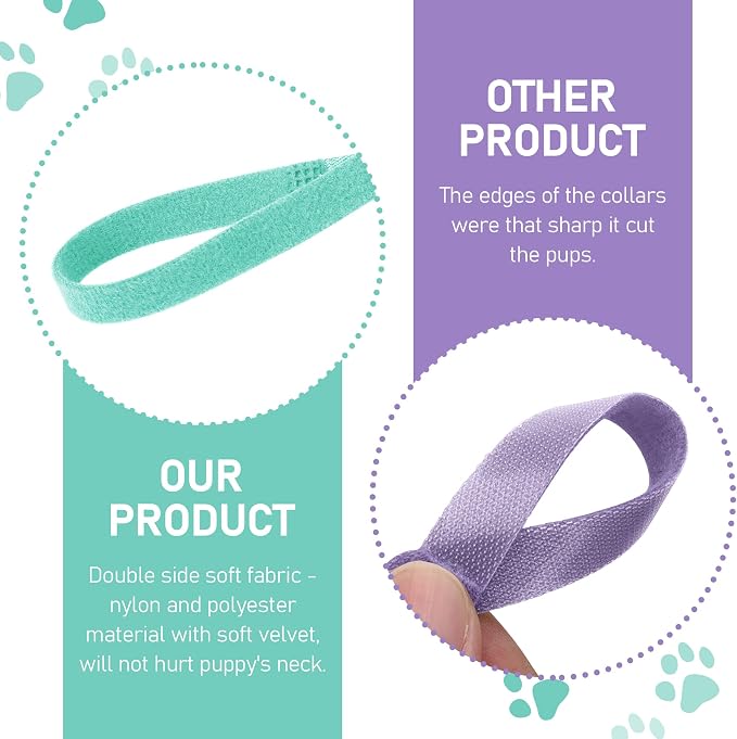 GAMUDA 15Pcs Newborn Puppy Collars, Super Soft Nylon Adjustable Whelping ID - Image 5