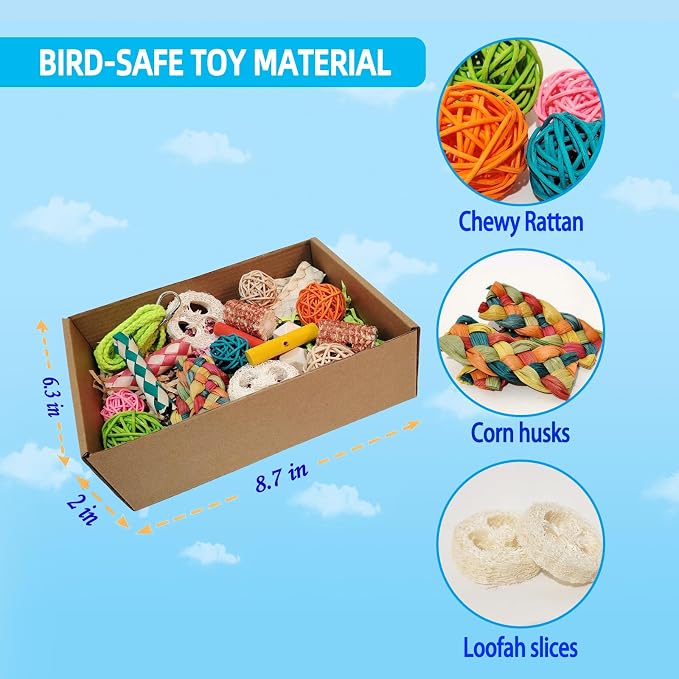 bird toys,Colorful Parrot Foraging and Tearing Toy Box - Image 5