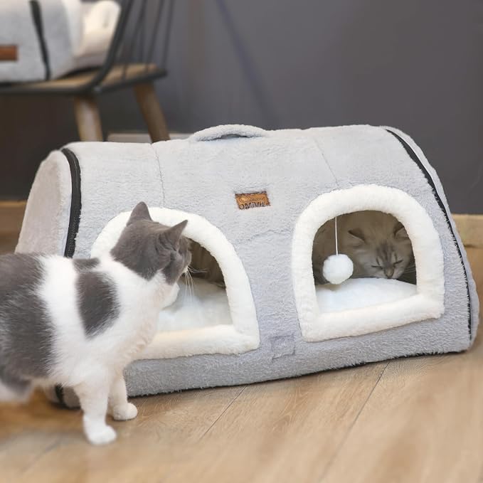 Cat Bed for Indoor Cats,Foldable cat cave,Anti-Slip & Water-Resistant - Image 7