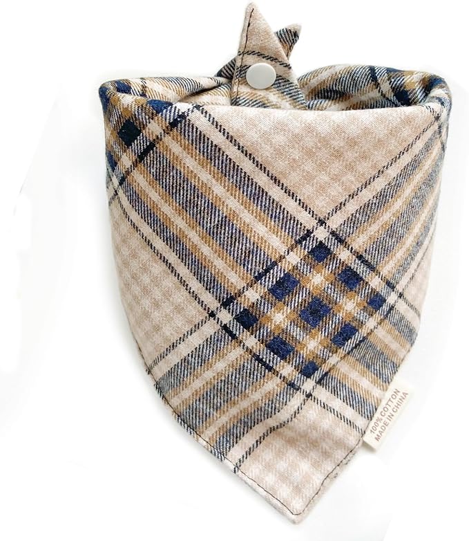 Christmas Plaid Dog Bandana by ZIRVYIR
