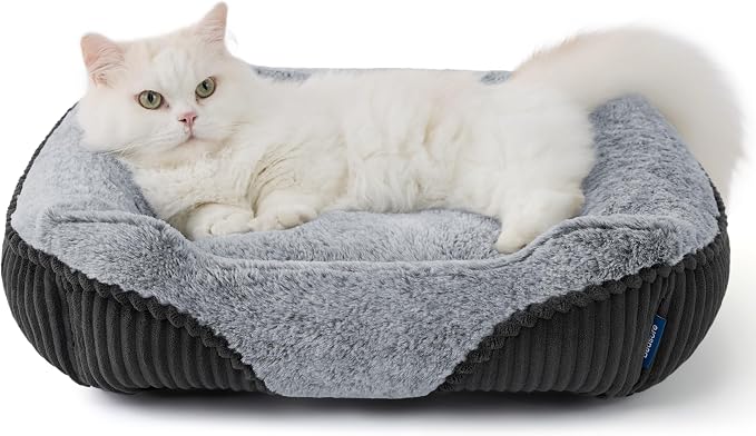 Bedsure Washable Dog Bed Small Dog&Cat- Rectangle Fluffy Plush Kitten Puppy Bed - Image 9