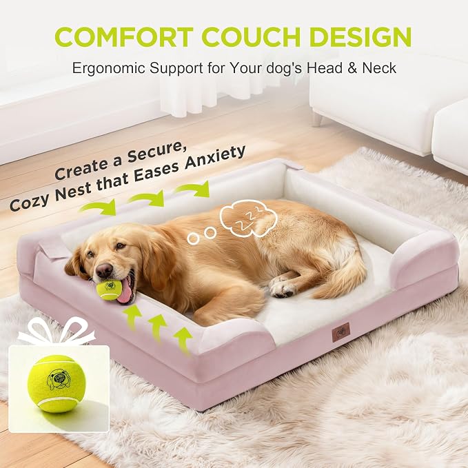 Orthopedic Dog Beds for Large Medium Dogs, Big Waterproof Memory Foam Pet Couch - Image 7
