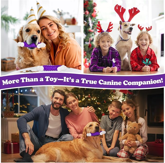 Tough Dog Chew Toys for Aggressive Chewers Large Medium Breed Bacon Flavor - Image 7