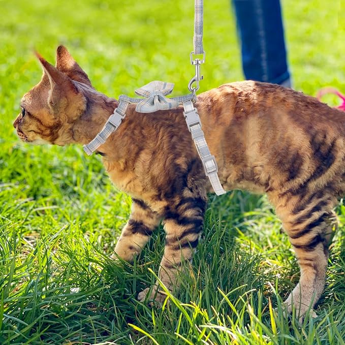 TIESOME Cat Harness and Leash Set, Adjustable Gradient Kitten Harness Escape - Image 7