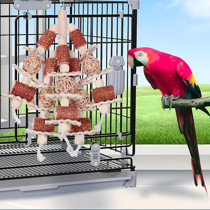 Bird Toys, Natural Corn Stick Parrot Toys Hanging in Bird Cages,for Small and - Image 9