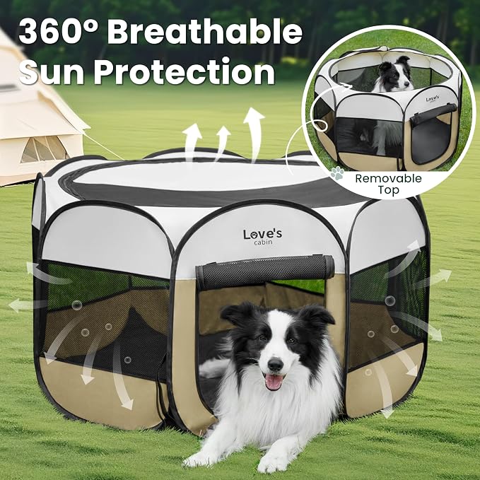 Love's cabin Pet Puppy Dog Playpen, Small Dog Tent Crates Cage Indoor/Outdoor - Image 9
