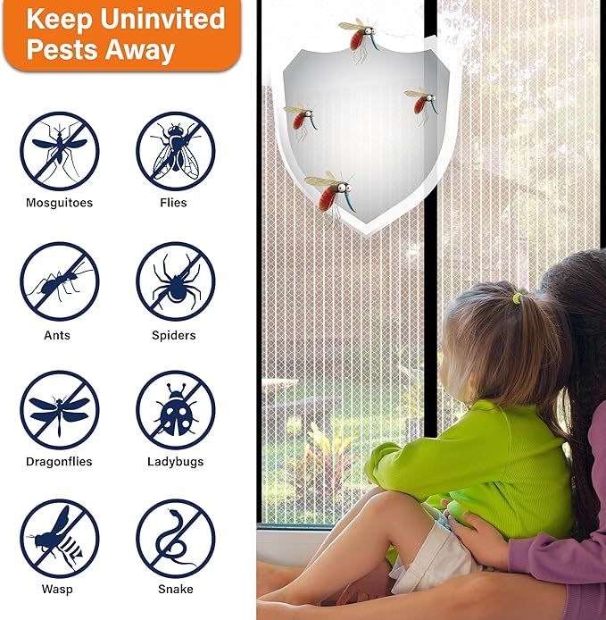 Magnetic Screen Door,Screen Door Mesh,Keep Bugs Out, Heavy-Duty Mesh Curtain - Image 6