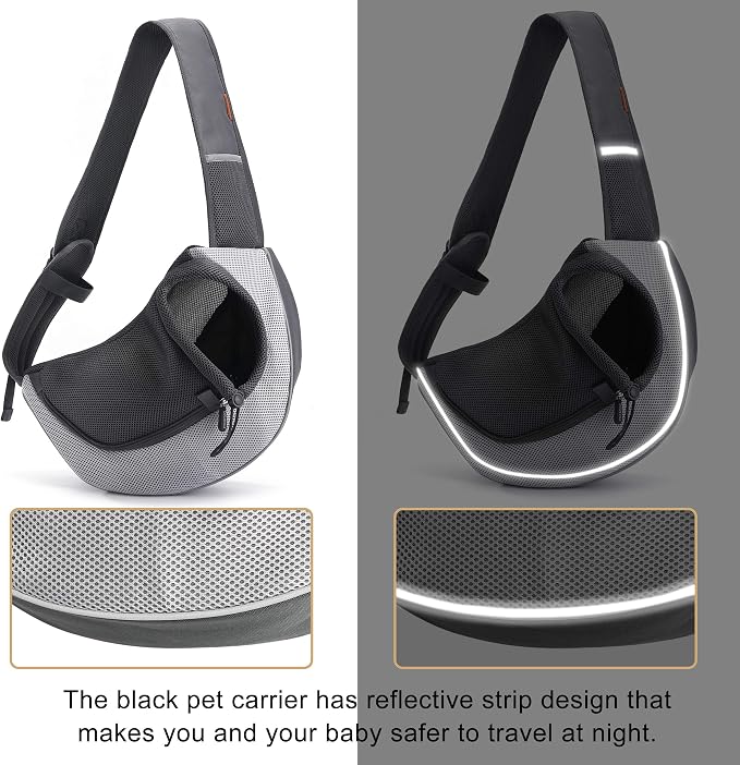 FDJASGY Pet Sling Carrier for Small Dogs Cats, Breathable Mesh Travelling Hand - Image 7