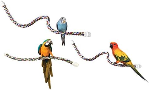 JW Pet Comfy Perch For Birds Flexible Multi-color Rope, Small - Image 6