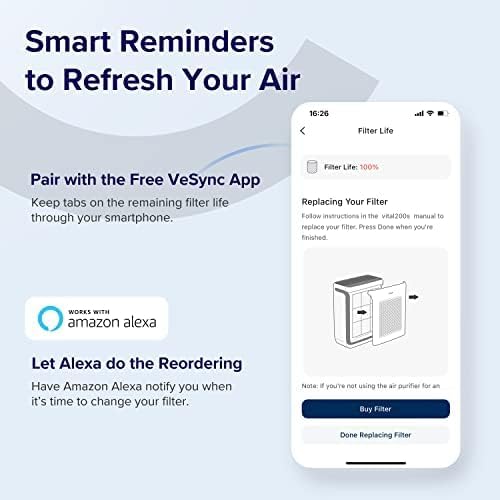 LEVOIT Genuine Vital 200S-P Air Purifier Toxin Absorber Replacement Filter - Image 5