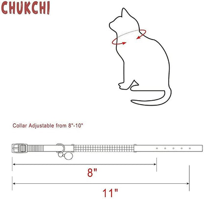 CHUKCHI Soft Velvet Safe Cat Adjustable Collar Bling Diamante - Image 4