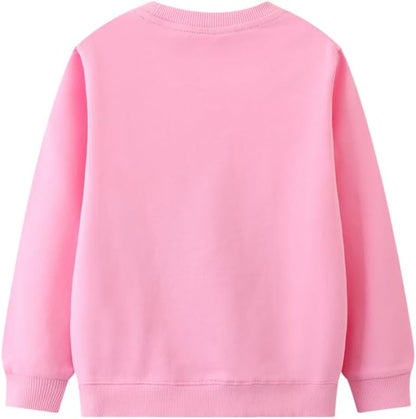Toddler Baby Girls Cotton Sweater, Long Sleeve Crewneck Sweatshirt Pullover - Image 3