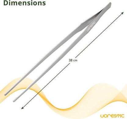VORESTIC Straight Aquarium Tweezers 15 Inch, Stainless Steel Long Tweezers - Image 6