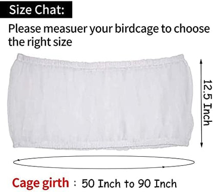 Universal Bird Cage Seed Catcher, Seed Catcher Guard Net Cover, Parrot Nylon - Image 2