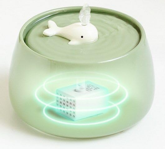Ceramic Cat Water Fountain, 45oz/1.3L Ultra-Silent Automatic Pet Drinking Water - Image 7