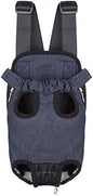Pet Dog Puppy Cat Carrier Five Holes Backpack Double Shoulder Straps Denim by MOJUN