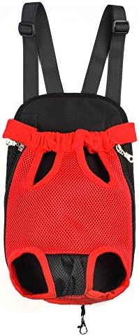 Pet Dog Puppy Cat Carrier Five Holes Backpack Double Shoulder Straps Mesh Front by MOJUN
