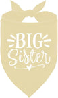 Big Sister Dog Bandanas, Light Yellow Dog Bandana, Pet Scarf Triangle by ZPPRJF