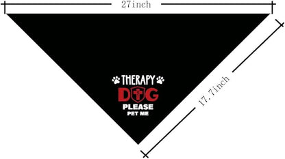 Dog Bandana, Therapy Dog Please Pet Me with, Dogs Scarf Classical Printing - Image 2