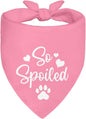 So Spoiled Pink Dog Bandana, Cute Love Printing Bandanas Decor, Funny Pet Scarf by ZBBFSCSB