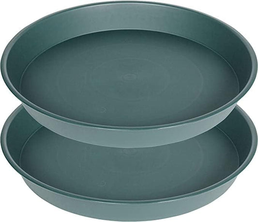 2 Pack of Bird Bath Bowl 19", 2.3" Depth, 18 19 inch Plant Tray Saucer by Bleuhome