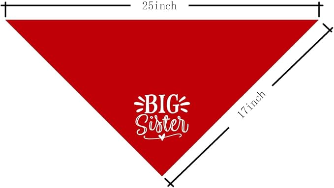 Big Sister Dog Bandana, Pet Dogs Pregnancy Announcement, Pet Bandanas - Image 4