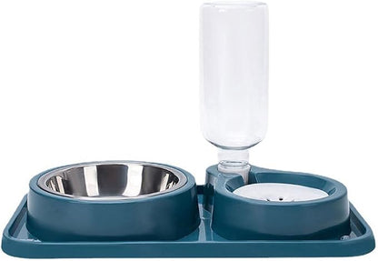 JiangYanus Double Dog Cat Bowls, Pet Water and Food Bowl Set by JiangYanus
