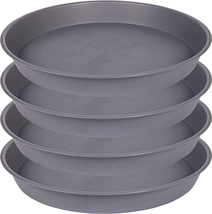 4 Pack of 16 inch Plant Saucer, Heavy Duty Round Plant Trays by Bleuhome