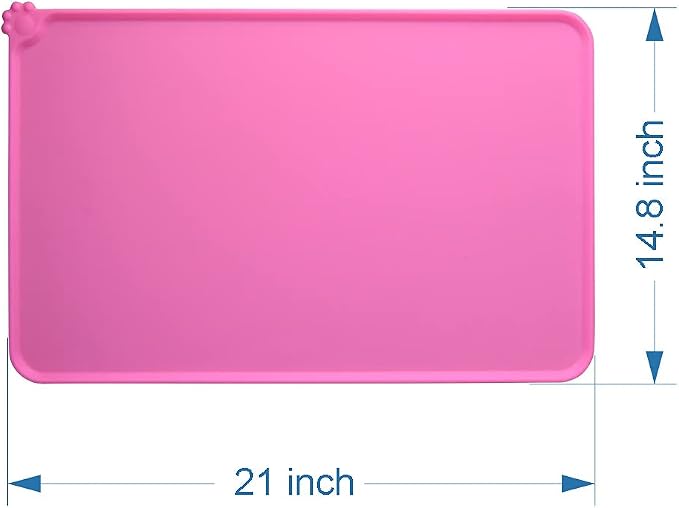 Silicone Cat & Dog Bowl Mat, Non-Slip Pet Feeding Mat - Image 5