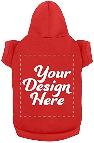 Personalized Dog Hooded Sweatshirt Custom Pet Pullover Hoodie Text/Image by apparelyn
