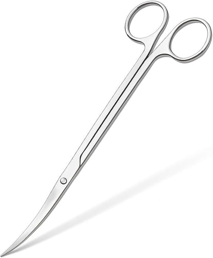 Mandala Crafts 12 Inches Silver Stainless Steel Curved Aquarium Scissors by MandalaCrafts