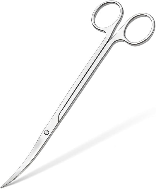 Mandala Crafts 12 Inches Silver Stainless Steel Curved Aquarium Scissors by MandalaCrafts