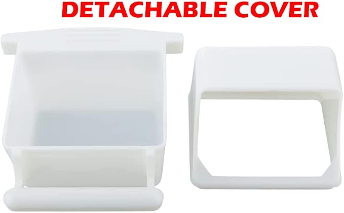 Mcage Lot of 4 Clear Transparent Bird Cage Birds Feeding & Watering Feeder Cups - Image 4