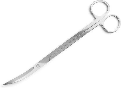 Mandala Crafts 12 Inches Silver Stainless Steel Curved Aquarium Scissors - Image 2