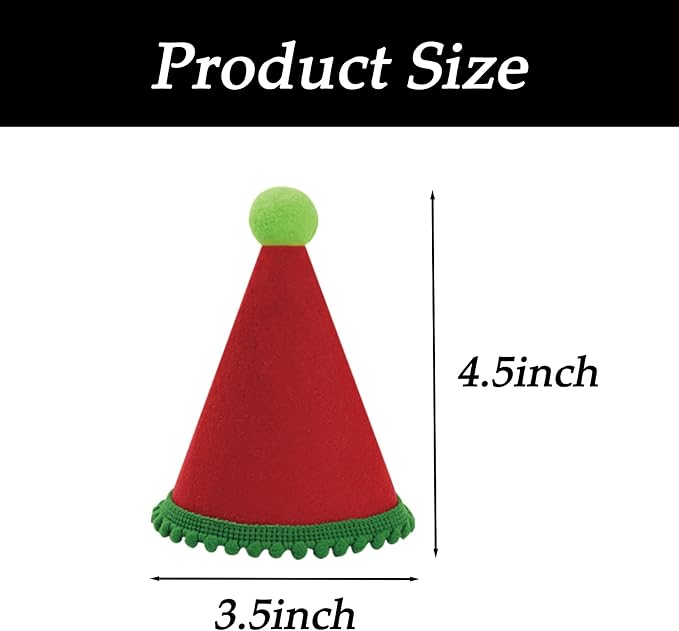 20 Pcs Dog Birthday Hat Set for Small Medium Dogs Cat Puppies, Mini Party Hat - Image 2